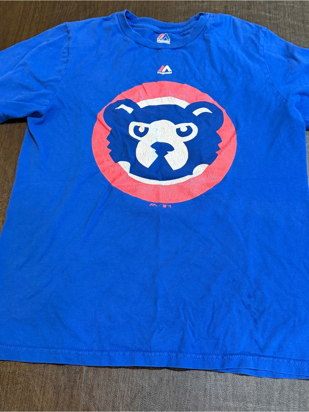 Majestic Blue Kids' Chicago Cubs Graphic Tee Sz L (14-16)